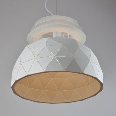 Lampa wisząca Oslo L 50cm biała w skandynawskim stylu