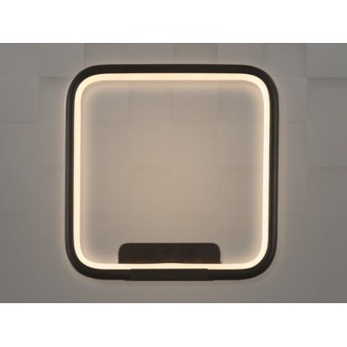 Designerski kinkiet Pista Illuminata SQ czarny wykonany w technologii LED Nowość 20W