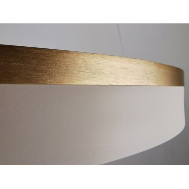 Złota lampa led Saturn 36W, 60cm barwa ciepła 2700K Nowość