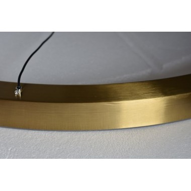 Designerska lampa led Modena ze złotym ringiem 120cm moc 60W z ciepłą barwą 3000K