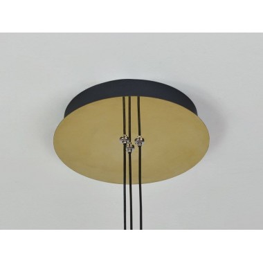Designerska lampa led Modena ze złotym ringiem 120cm moc 60W z ciepłą barwą 3000K